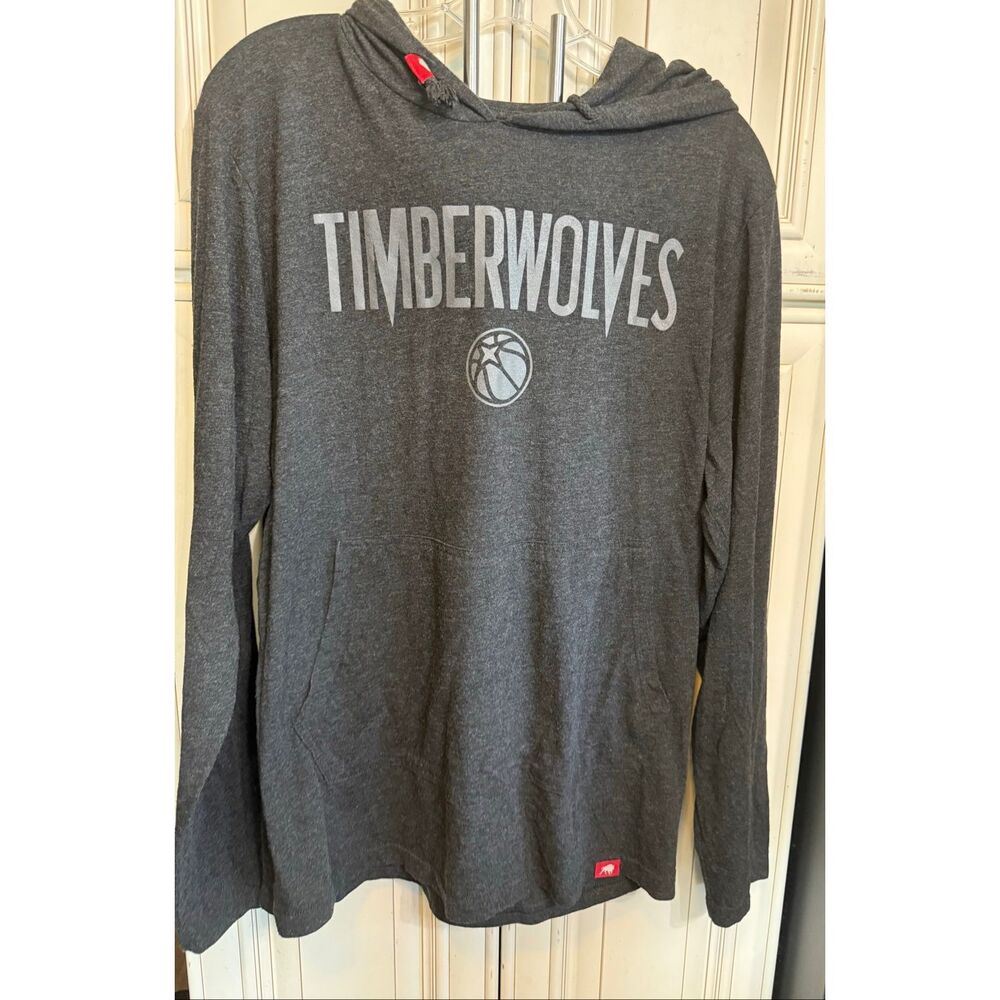 Sportiqe Apparel Co. Adult Minnesota Timberwolves Long Sleeve T-Shirt Gray Large